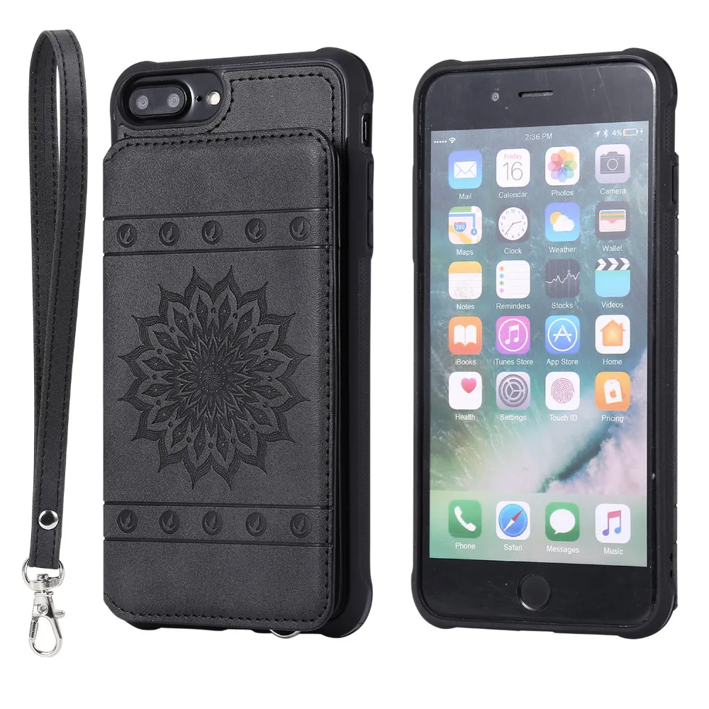 Чехол для Coque iphone 5 5s se 6 6S 7 8 plus 6SP роскошный чехол кошелек из искусственной кожи