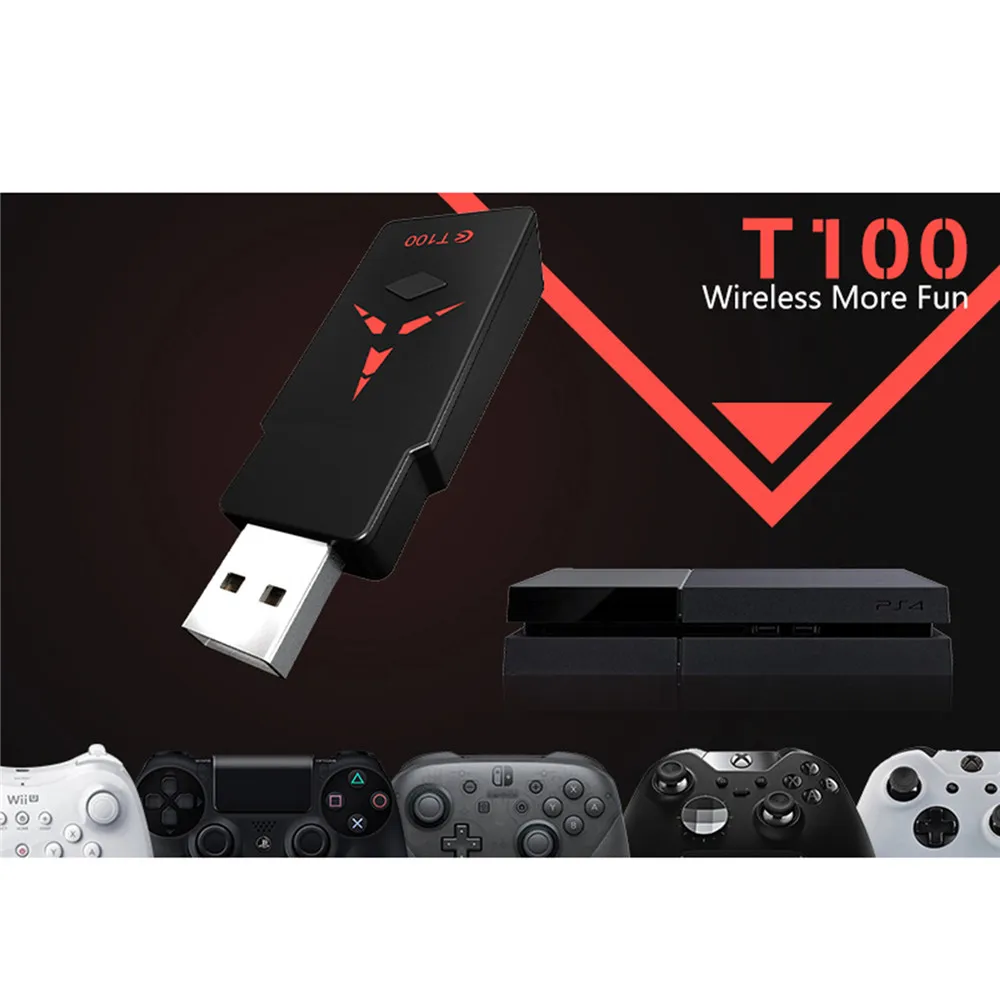 T100 беспроводной bluetooth-адаптер ДЛЯ NS Switch PS4 PS3 контроллер USB адаптер конвертер для xbox ONE 360 для Wiiu Pro геймпад