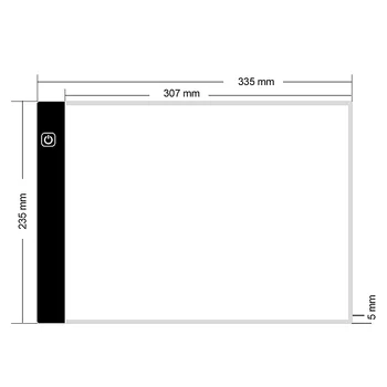 

LED Graphic Tablet Writing Painting Light Box Tracing Board Copy Pads Digital Drawing Tablet A4 Copy Table LED Board Gifts