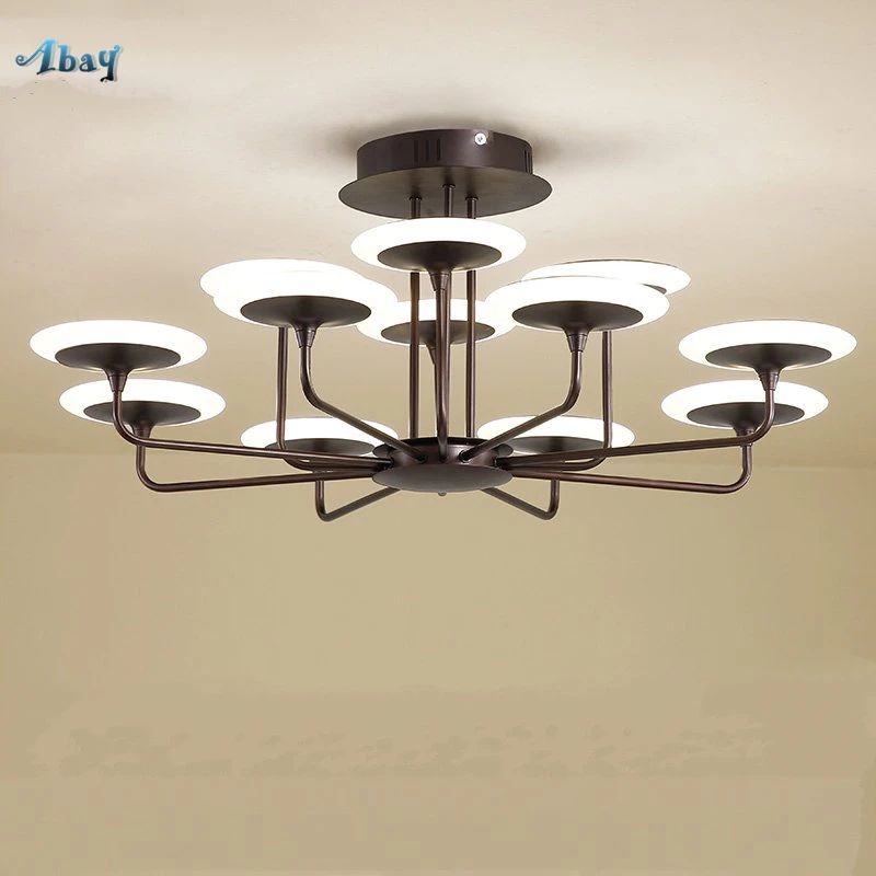 Nordic Modern Acrylic Frisbee led Ceiling Lights Adjustable Living Room lights Study bar Dining Room home deco led Ceiling Lamp