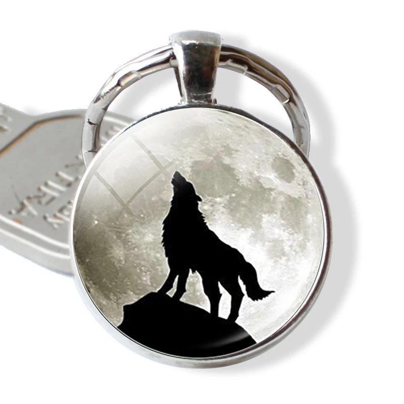 Buy Wolf Moon Keychain Wolf Moon Cabochon Glass