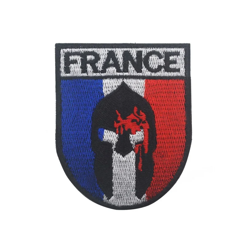 GlGN жандармерия национальная французская полиция спецназ патчи французский спецназ GIPN RAID POLIZEI BRI нашивка значок - Цвет: France Flag Shield