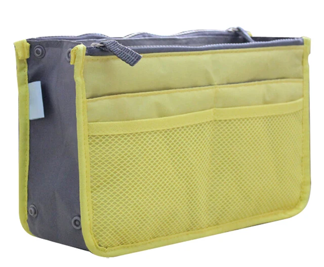 Organizer Insert Bag Women Nylon Travel Insert Organizer Handbag Purse Large liner Lady Makeup Cosmetic Bag Cheap Female Tote -
