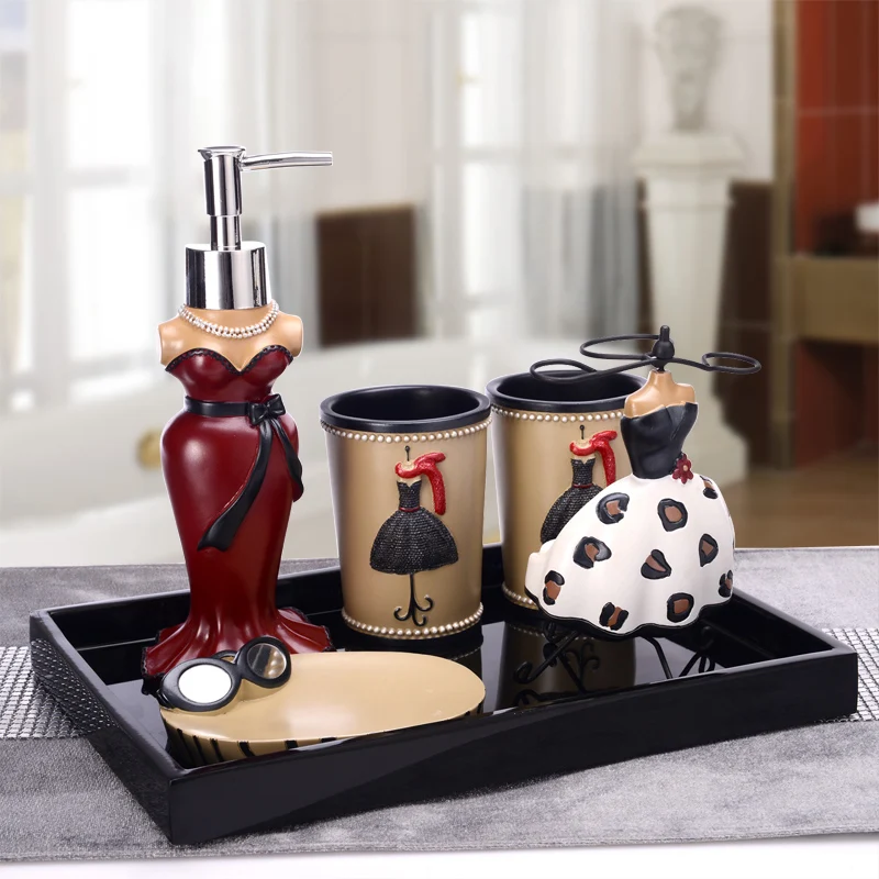 High grade Resin Creative Emulsion Bottles Bathroom Accessories