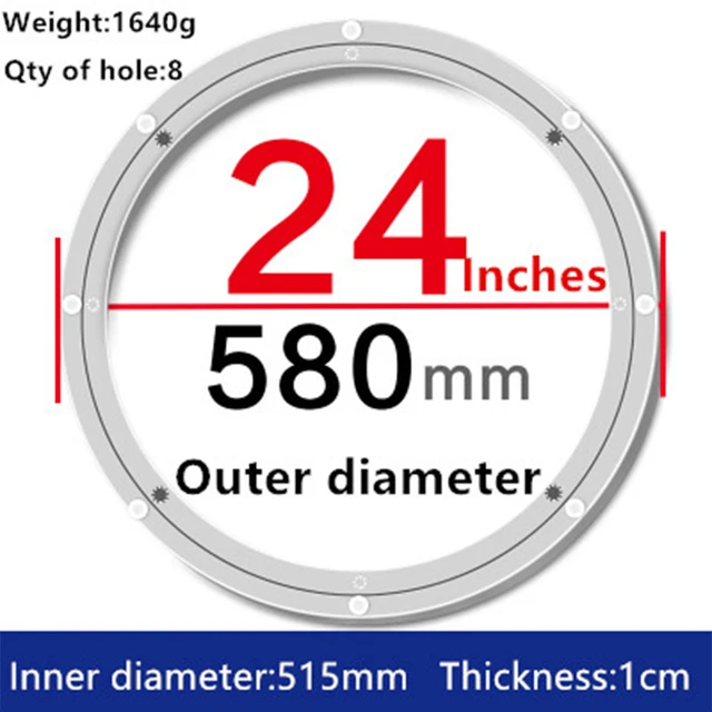 1pc 24 Inches 58cm Aluminium Alloy Swivel Plate For Kitchen 1pc 24 Inches 58cm Aluminium Alloy Swivel Plate For Kitchen Furniture Lazy Susan Turntable Dining