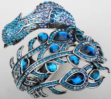Pavo real de la pulsera para las mujeres crystal rhinestone joyería del brazalete al por mayor A29 dropship venta al por mayor