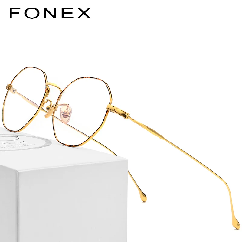 

Pure B Titanium Glasses Frame Women 2018 New Luxury Polygon Ultralight Eyeglasses Prescription Men Myopia Optical Frame Eyewear