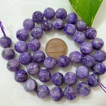 LII Ji Природный чароит круглая бусина 10 мм DIY изготовления ювелирных изделий приблизительно 39 см