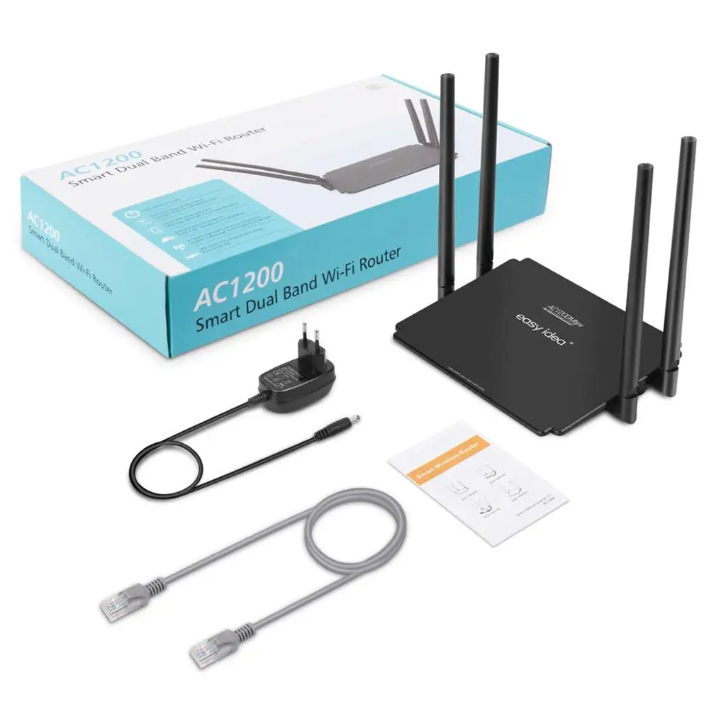 EASYIDEA Wifi роутер AC 1200 Мбит/с беспроводной маршрутизатор 2 4G 5 ГГц двухдиапазонный Wi Fi