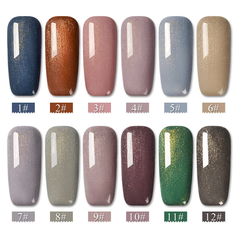 تلبية عبر 7 مللي عارية اللون الأشعة فوق البنفسجية هلام بريق الثلاثية الأبعاد الترتر شبه الدائم نقع قبالة مسمار الفن هلام البولندية ورنيش مان...