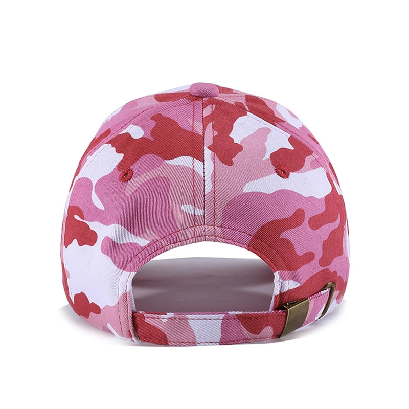  Women Baseball Cap Pink Hip Hop Hat Adjustable Camouflage Curved Bill Sports Outdoor Accessory (7)