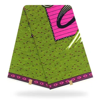 

Latest Kitenge Textiles, Mitex Block Wax Print For African Dress 6 Yards in Green DF-209