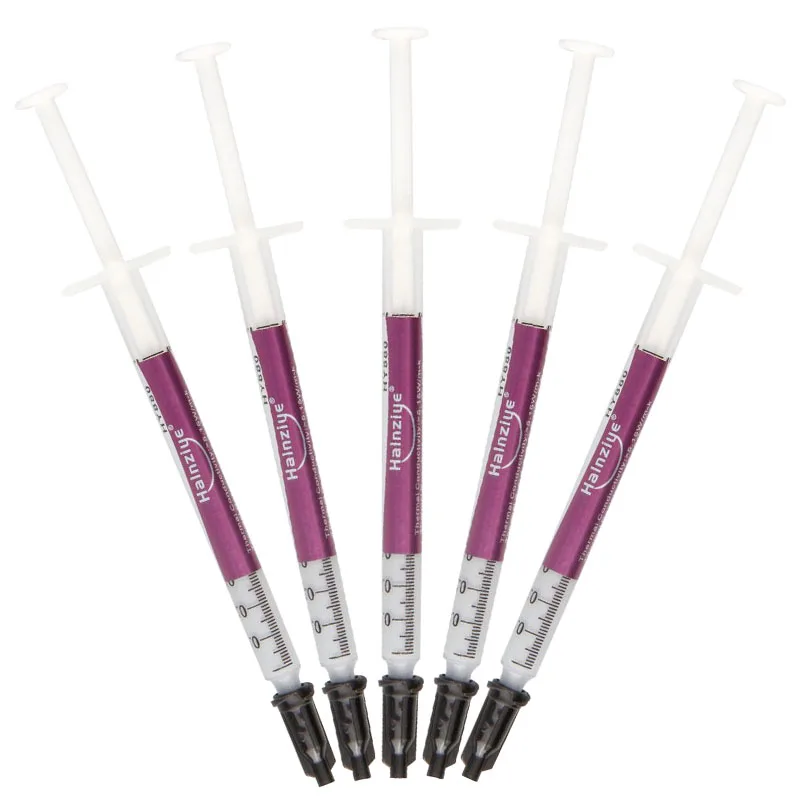 

5 pcs Super Carbon Nano HY880 Thermal Grease Heatsink Compound Interface Material for CPU GPU LED Components Heat Transfer