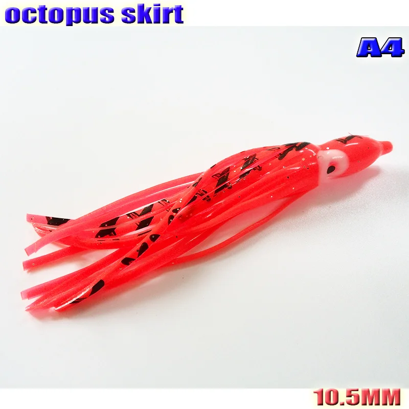 Рыболовные Мягкие осьминог юбки вы выбираете 11 видов приманки на осьминогов 10 шт./лот - Цвет: Прозрачный