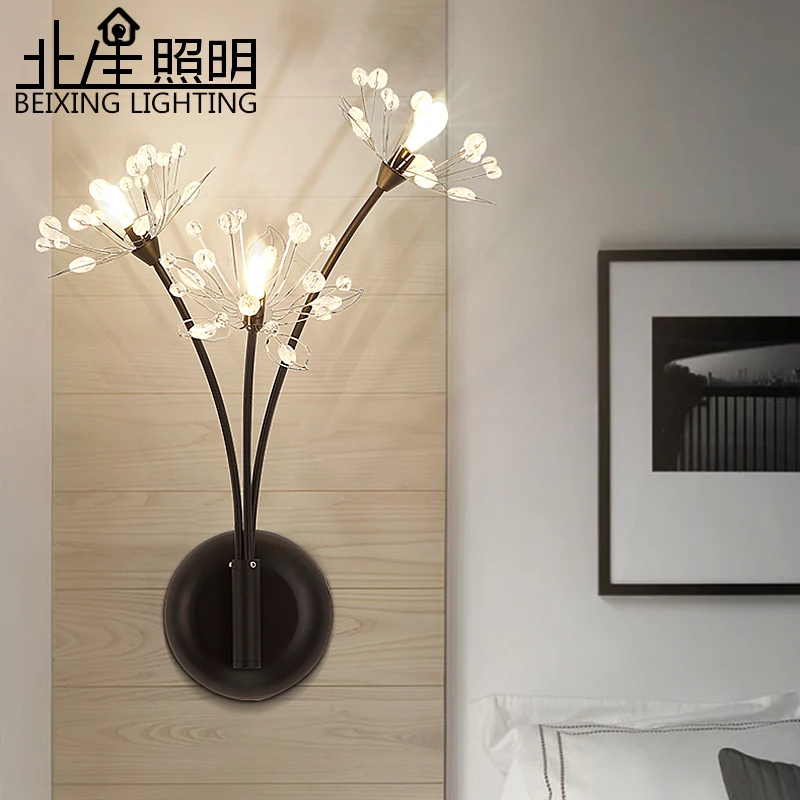 

Modern Crystal wall Lamps Living Room beside bedside Crystal wall light luxury E14 candle crystal wall lamp