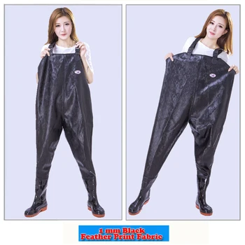 1mm Thickening Fishing Chest Waders Breathable Winter Pants Wading Boots Waterproof Wader for Fishing Fly neoprene bota pesca