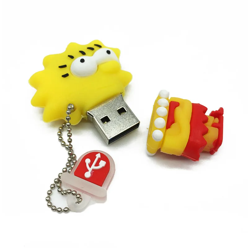 Usb флеш-накопитель memoryusb 2,0 16 ГБ 4 ГБ 8 ГБ 16 ГБ 32 ГБ 64 Гб Память usb мультфильм Симпсоны флешки 64 Гб флешка на заказ