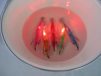 

4pcs/lot Free Shipping Deep Drop Underwater Fishing Attraction Indicator Lure LED Flashing Light Squid Bait Hard Lures