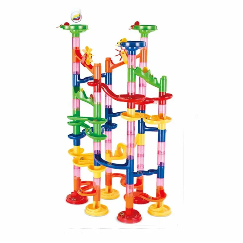 MUQGEW blocks Marble Race Toy DIY Marble Run Coaster Maze Toy Hanmun DIY toys for boys juguetes