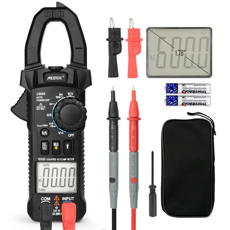 

Digital Clamp Meter Multimeter Current Clamp Pincers AC/DC Voltage Resistance Tester Measuring Tools Diagnostic-Tool CM80/CM81