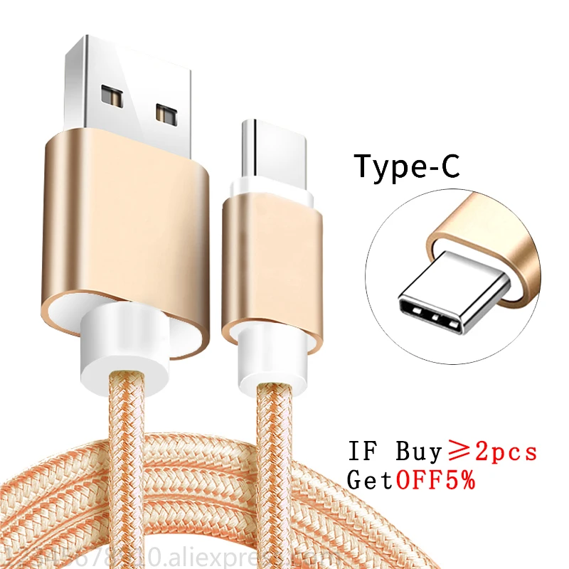 

USB Type C Cable Fast Charge Type-C Mobile Phone Charging Wire USB C Cable for hauwei honor Xiaomi mi9 Redmi note 7 data 1m 2.4A