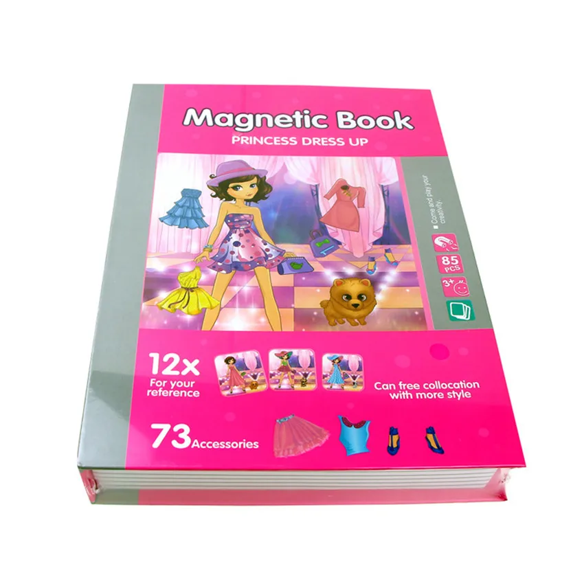 Детские Магнитные Головоломки Magnetibook Crazy Face принцесса головоломка Рождественский подарок развивающие игрушки для детей Монтессори головоломки игрушки