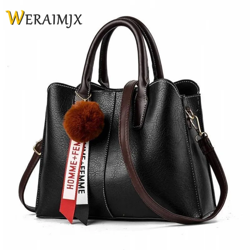 

WERAIMJX 2019 New Arrived Fashion Women Handbags Luxury PU Leather Shoulder Bags Large Crossbody Bag Ladies Hand Bag Sac A Main