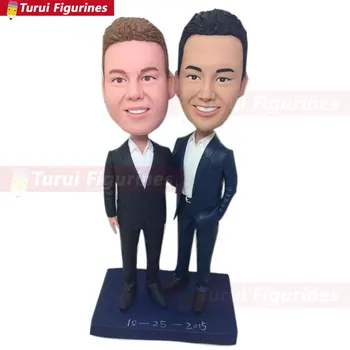 

Gay Male Custom Wedding Topper Personalized Gay Wedding Cake Topper Figurine Based on Customers' Photo Gay Male Wedding Gifts De