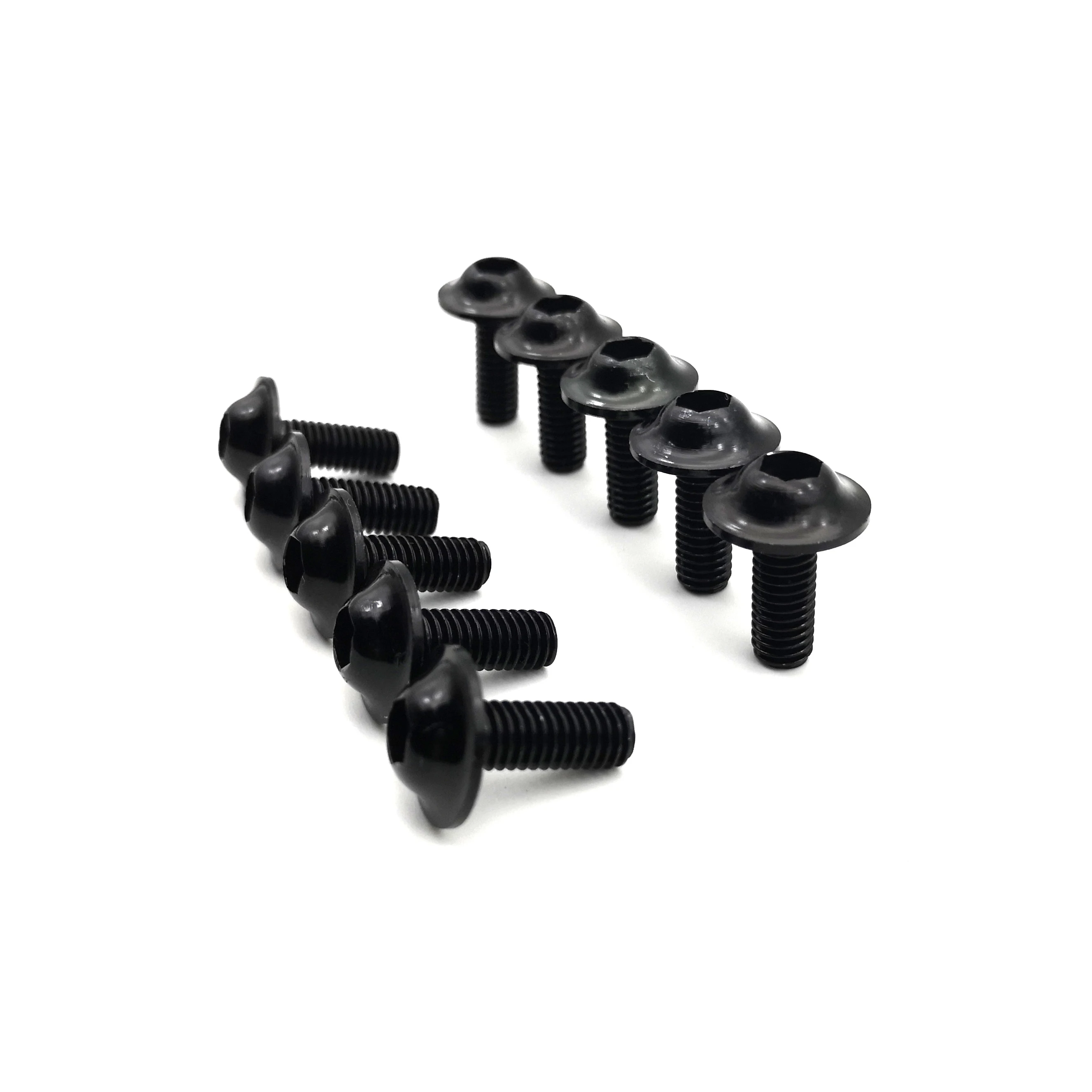 uxcell 10PCS M6 X 16mm Red Hexagon License Plates Fairing Bolts Screws for Motorcycle