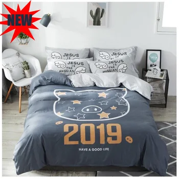 

Hot sale 2019 new cartoon bedding set cotton material bedsheet pllowcase duvet cover sets free shipping cartoon bedding