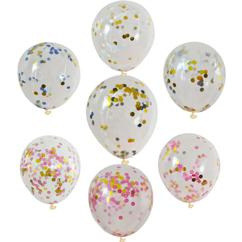

10Pcs 5inch Mixcolor Confetti Balloons Helium Balloon Wedding Party DIY Decoration Kid Children Birthday Supplies Ballon Toys
