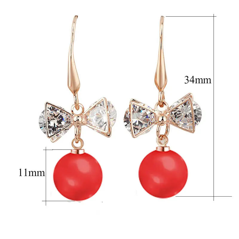 Jiayiqi-Jiay-Dangle-Earring-Bow-Gold-Colore-Cubic-zirconia-Pearl-Drop-Earring-Charm-Jewelry-Long-Earrings