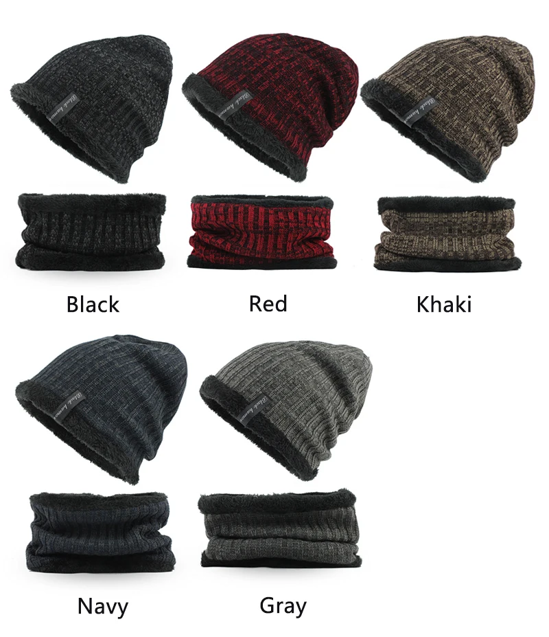 [FLB] зимняя вязаная шапка бини Для мужчин шарф Skullies вязаные шапочки зимние, шапки для Для женщин Для мужчин шапки капор маска брендовые кепки F18005