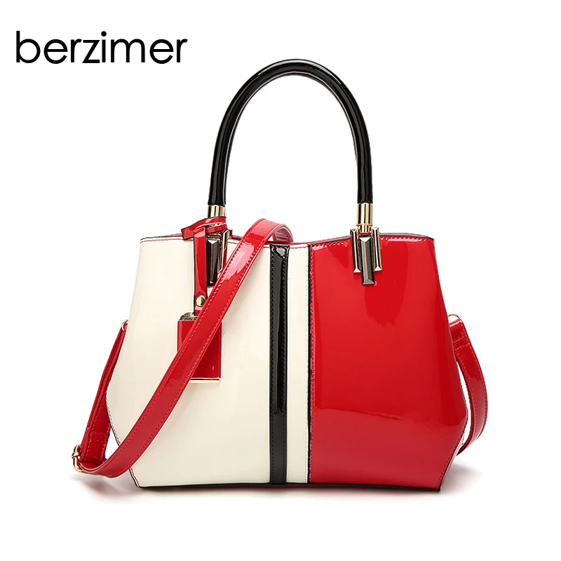 

BERZIMER Super Fashion Women Handbags Stylish Panelled Fashion Shoulder Bag Messenger Black Blue Red Gorgeous Bag for Women