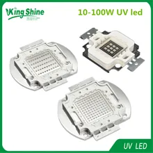 Высокая Мощность УФ фиолетовый светодиодный 365nm 370nm 375nm 385nm 395nm 400nm 410nm 425nm ультрафиолетовые лампы чипы 3W 5W 10W 20W 30W 50W 100W