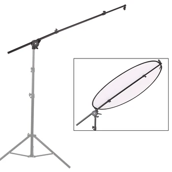 

Extendable Photo Studio Photography Reflector Diffuser Holder Stand Boom Arm Support withClip Flexible Swivel Grip Head Clamp