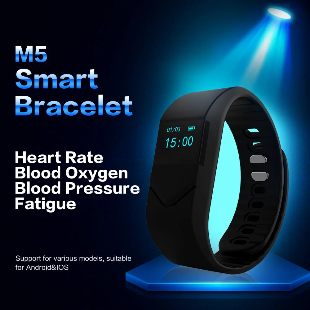 M5 Smart Bracelet Pedometer Smart Watch Heart Rate/Blood Pressure/Blood