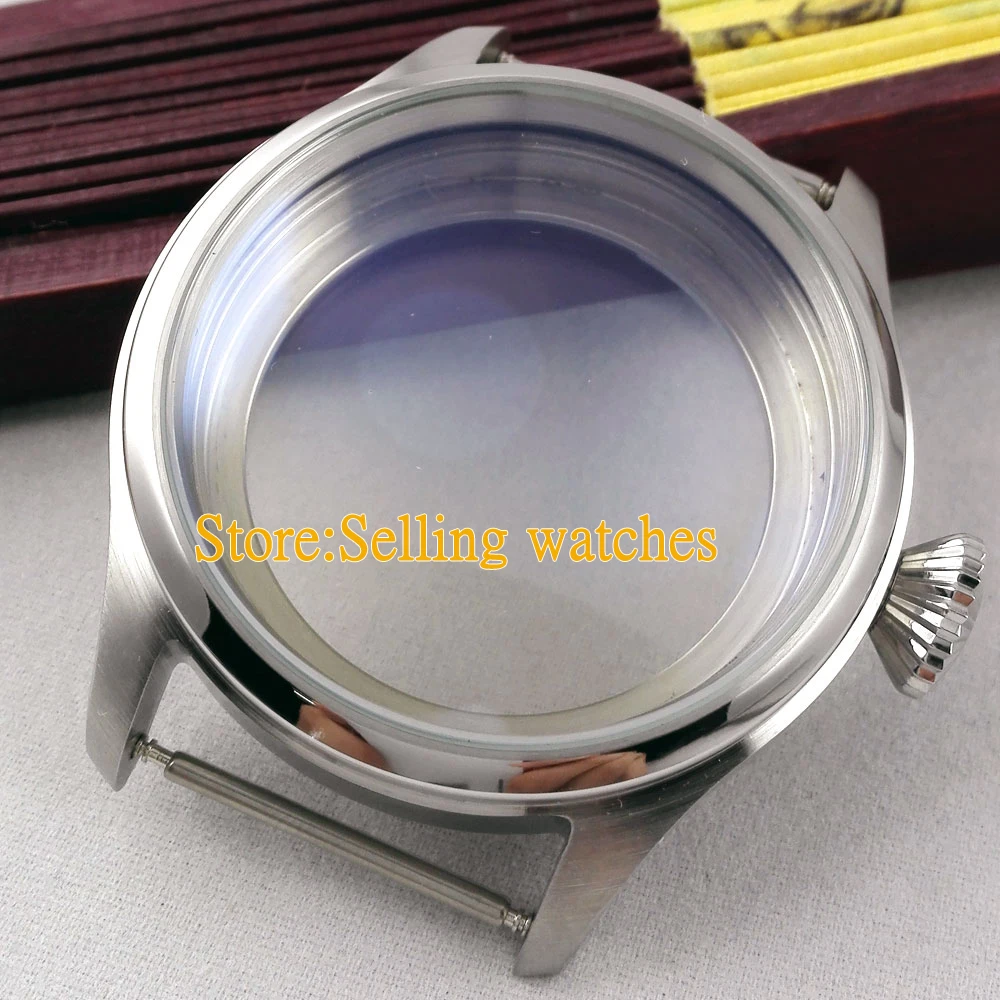 

47mm stainless steel CASE steel fit 6497 6498 hand winding movement C019