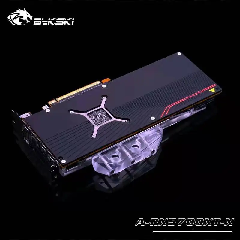 Bykski водный блок использовать для AMD Radeon RX 5700/5700XT GPU карты/полное покрытие медный радиаторный блок/3PIN 5V A-RGB/4PIN 12V RGB
