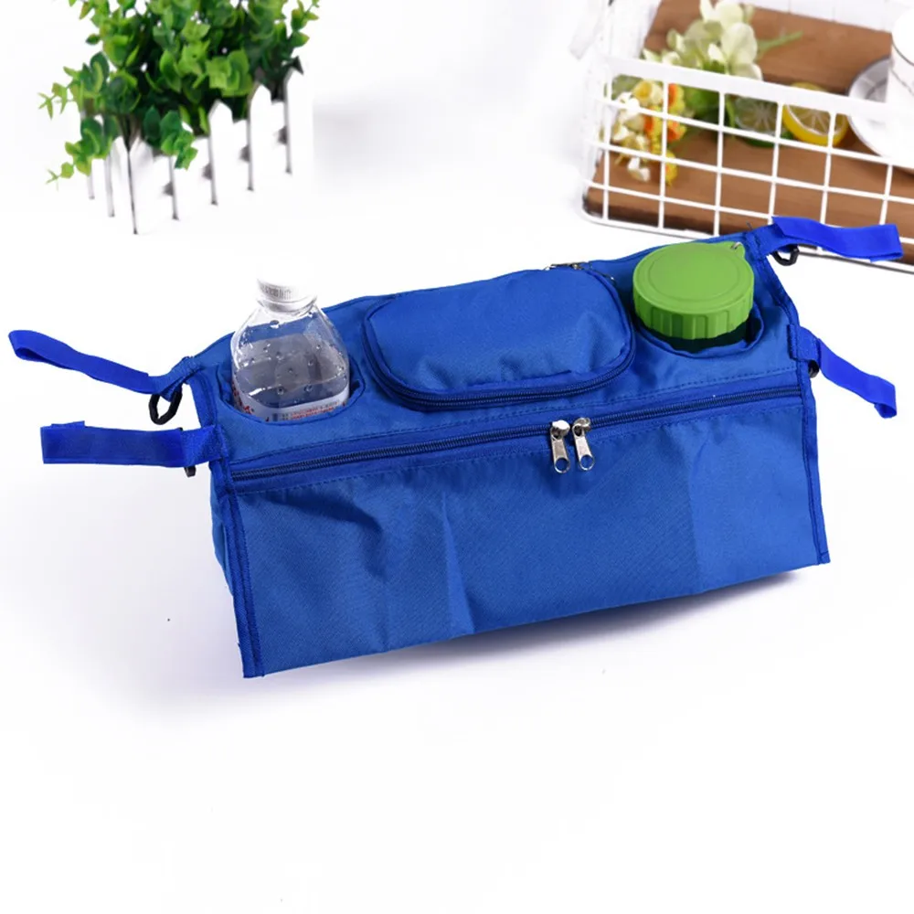 Модная сумка Пакет детской коляски Бродяга Рюкзак для пеленок Большая емкость Сумка для ухода за ребенком Мама Сумки подгузники Рюкзак для путешествий - Цвет: Blue