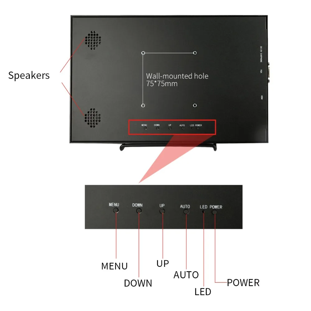 11,6 дюймов 1920x1080 IPS display для компьютера PS3 PS4 Raspberry Pi с динамиками HDMI VGA DC Порты и разъёмы Портативный Дисплей