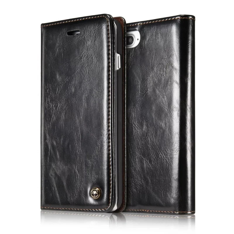 HotOriginal CaseMe003 For iPhone 7 7 Plus Case Retro Crazy Horse Book Style Leather Case With Stand For iPhone 6 6S Plus SE 5S (3)