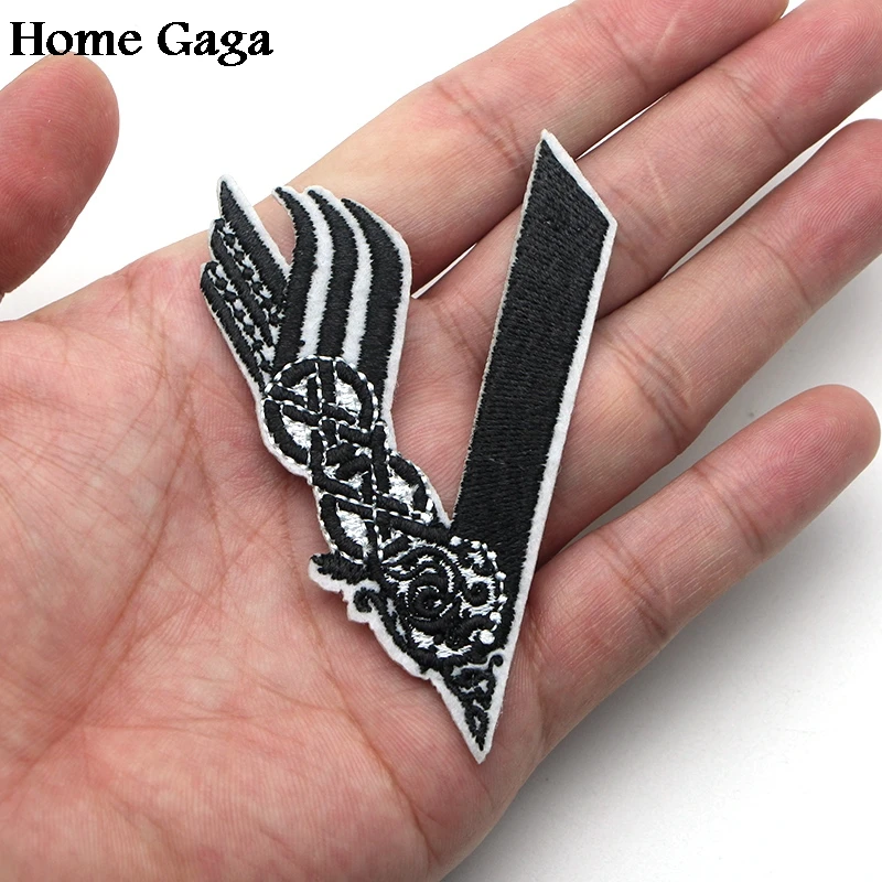 D0345 Homegaga Viking вышитые Мультяшные нашивки железные Популярные для шляпки Сумка Обувь Аппликация Аксессуары для DIY Patchworks