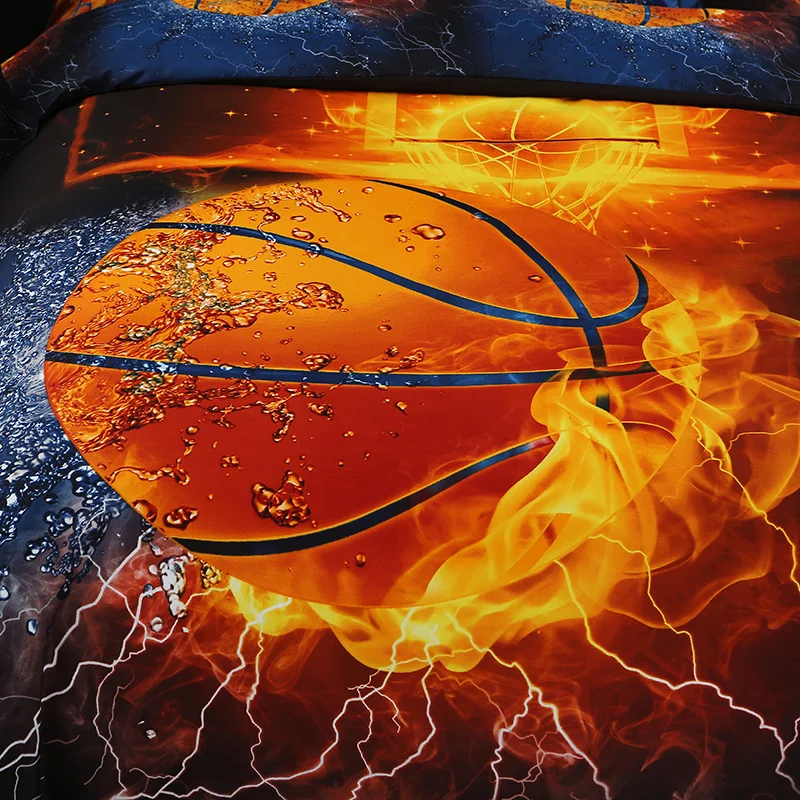 3D Flame Basketball Bedding Set Print Duvet Cover Set Bedclothes EU/AU/US Twin Queen King Size Bed Linen Gift To Boy