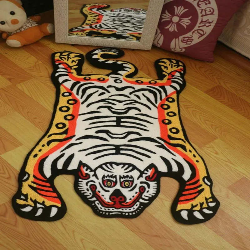 Ковер и ковер для дома, гостиной, Alfombras Para La Sala, современный Рисунок тигра, вязаный шерстяной коврик ручной работы, Tapete Para Sala De
