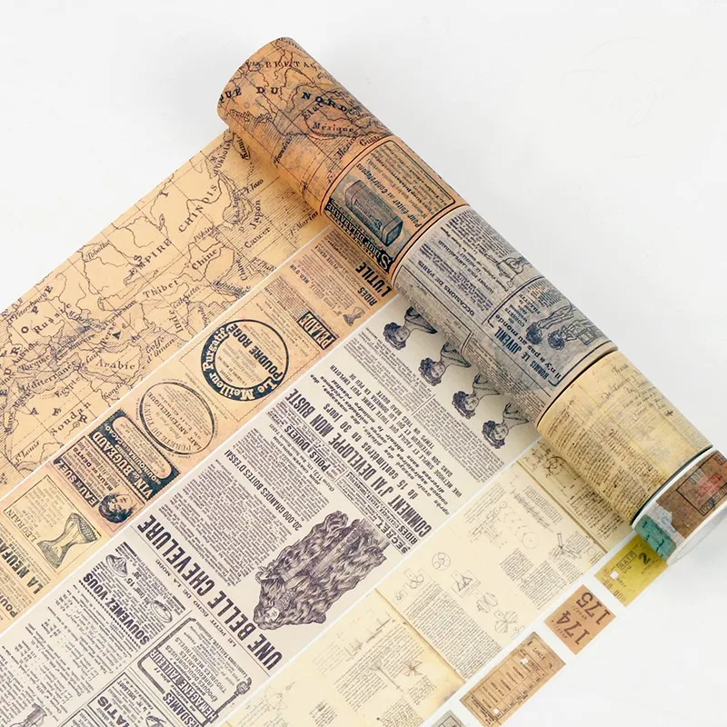 

vintage ancient design washi tape letters numbers map envelope adhesive scrapbooking paper masking palnner decoration craft
