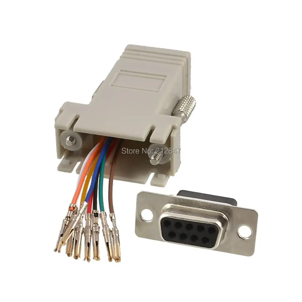 

Modular Port DB9 Female to RJ45 8P8C Adapter Converter