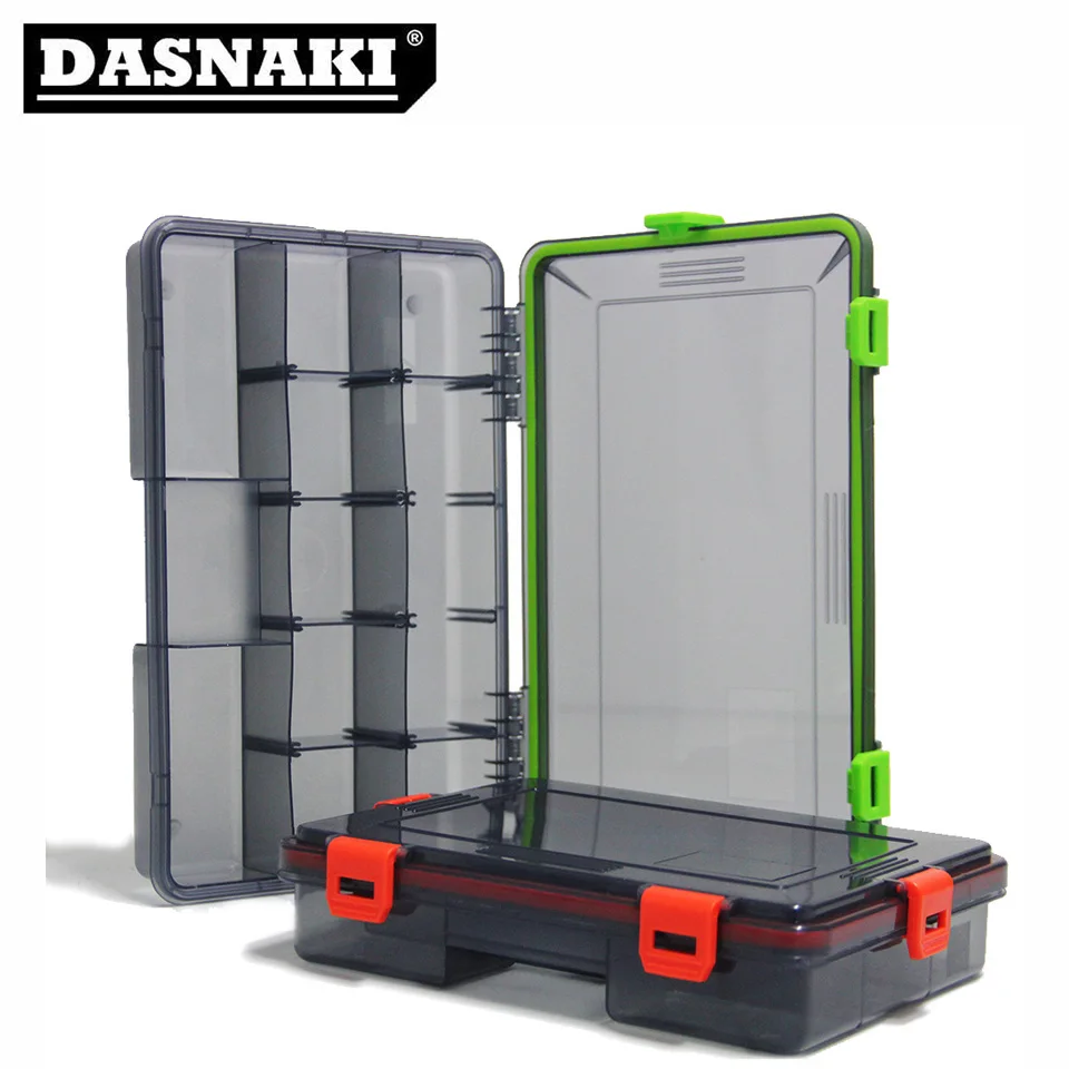 

Fishing Box Fishing Tackle Box Detachable Lure Storage Box High Capacity Red/Green Waterproof Good Airtight