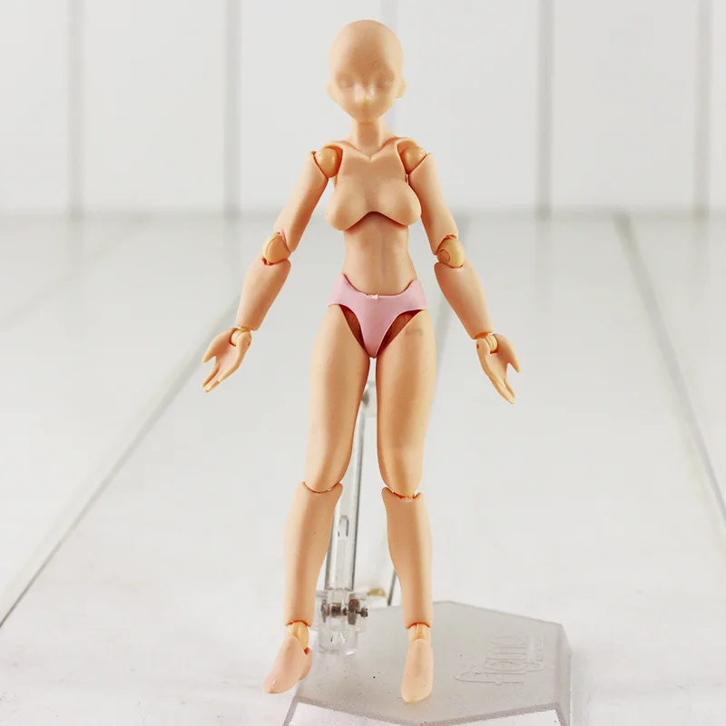 8 видов стилей 5 ''Figma фигурка для тела Archetype He She Body Kun Body Chan, серый, черный цвет, чистая кожа, мужские и женские модели кукол - Цвет: Skin She in Box