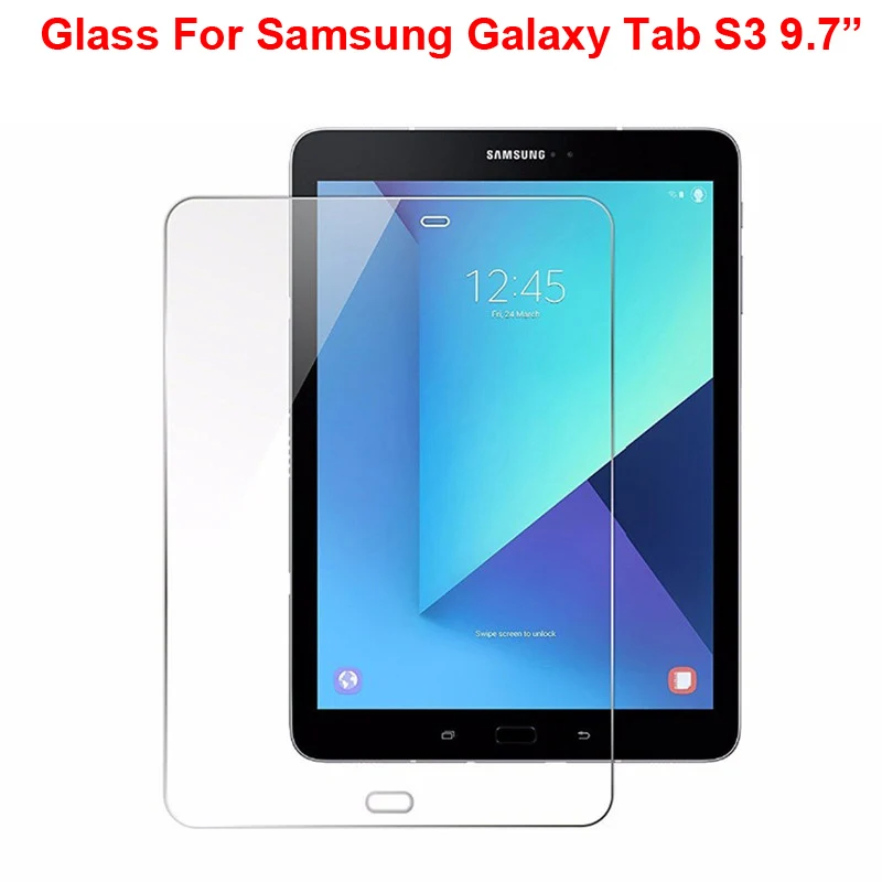 

9H Tempered Glass Screen Film Protector for Samsung Galaxy Tab S3 9.7 inch Screen Guard Cover Skin SamsungTabS3 9.7" T820 T825